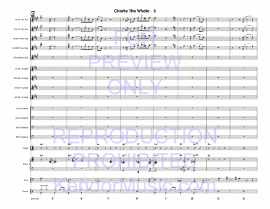Charlie The Whale (Full Score) Jazz Ensemble scores gallery preview page 4