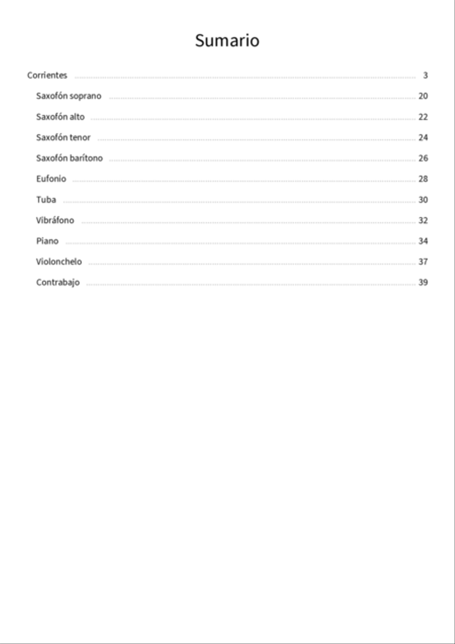 Corrientes Saxophone scores gallery preview page 3