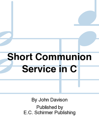 Book cover for Short Communion Service in C