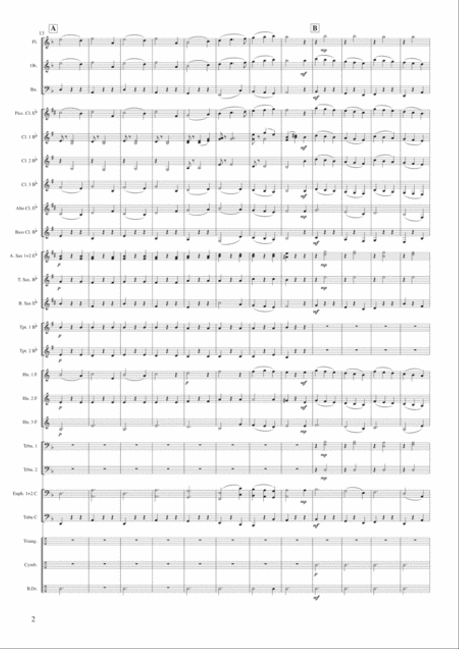 Autumn Waltz for wind band Concert Band scores gallery preview page 4