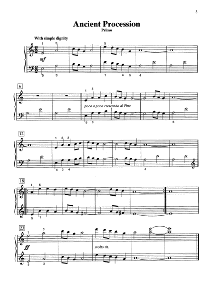 Two at One Piano, Book 3 Small Ensemble scores gallery preview page 4