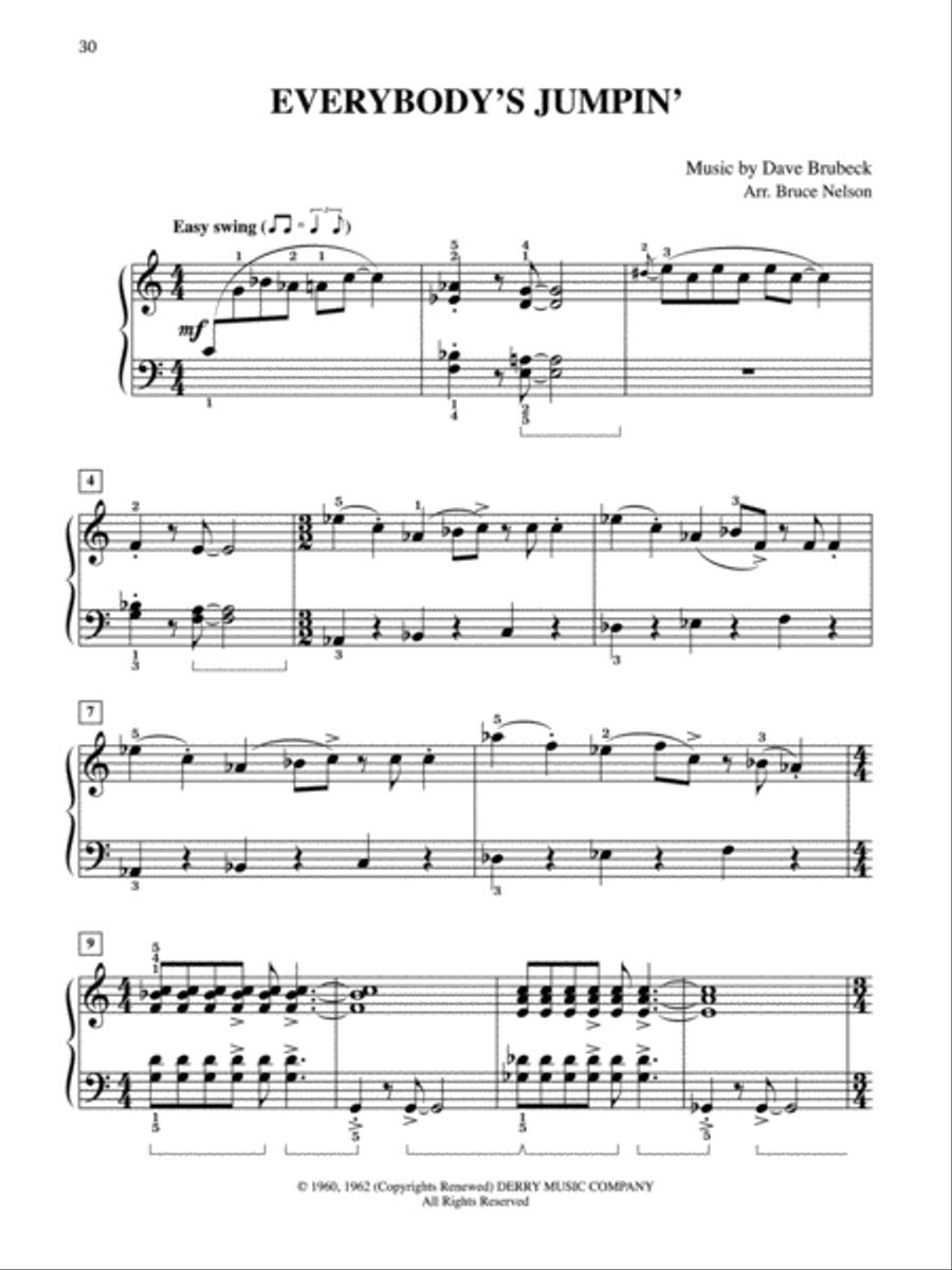 Time Out -- The Dave Brubeck Quartet Easy Piano scores gallery preview page 5