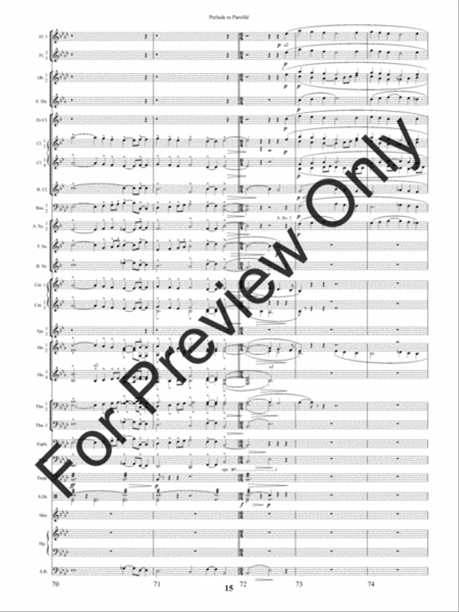 Prelude to Parsifal (Score) Concert Band scores gallery preview page 18