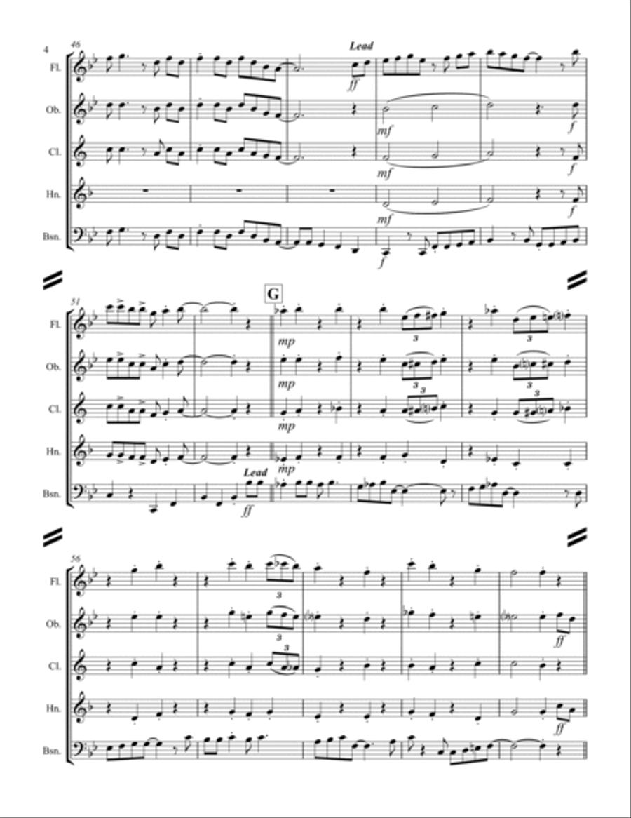 A Marshmallow World Woodwind Quintet scores gallery preview page 5