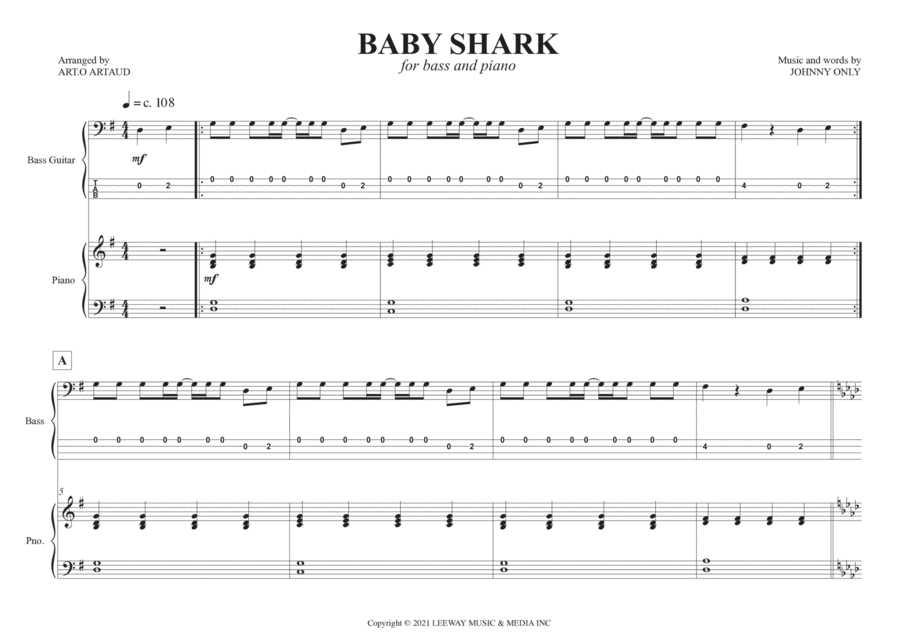 Baby Shark Baby Shark Chamber Music scores gallery preview page 1