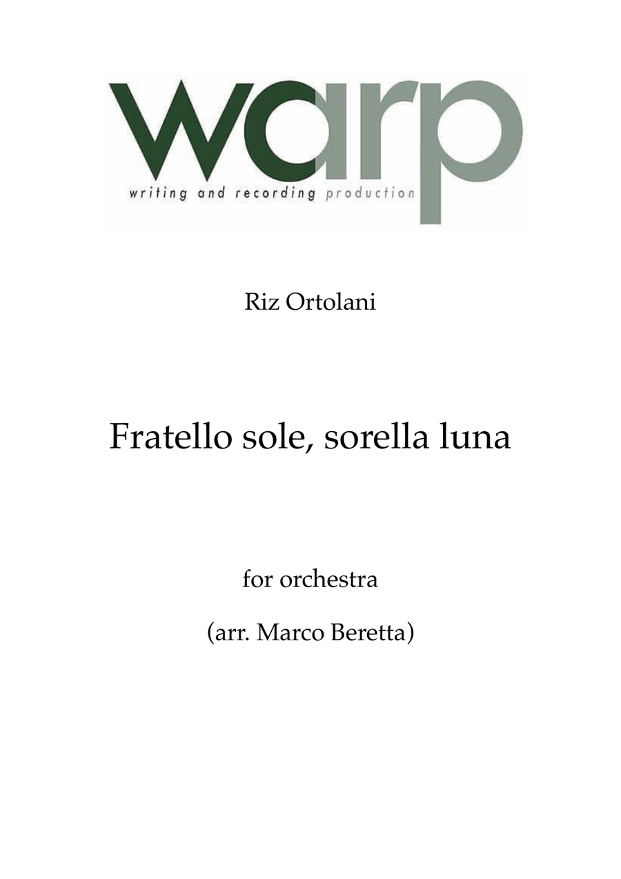 Fratello sole, sorella luna Full Orchestra scores gallery preview page 1
