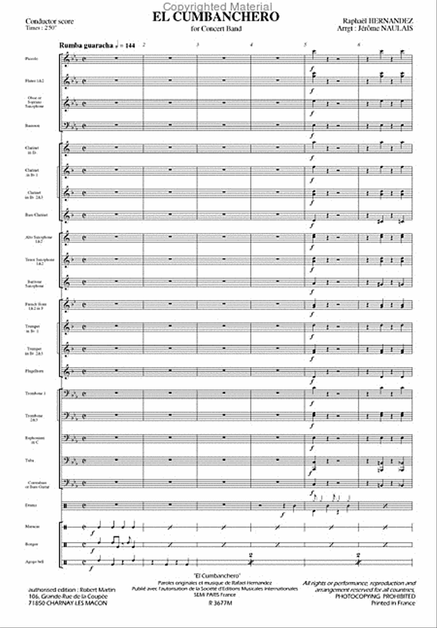 El Cumbanchero Concert Band scores gallery preview page 2