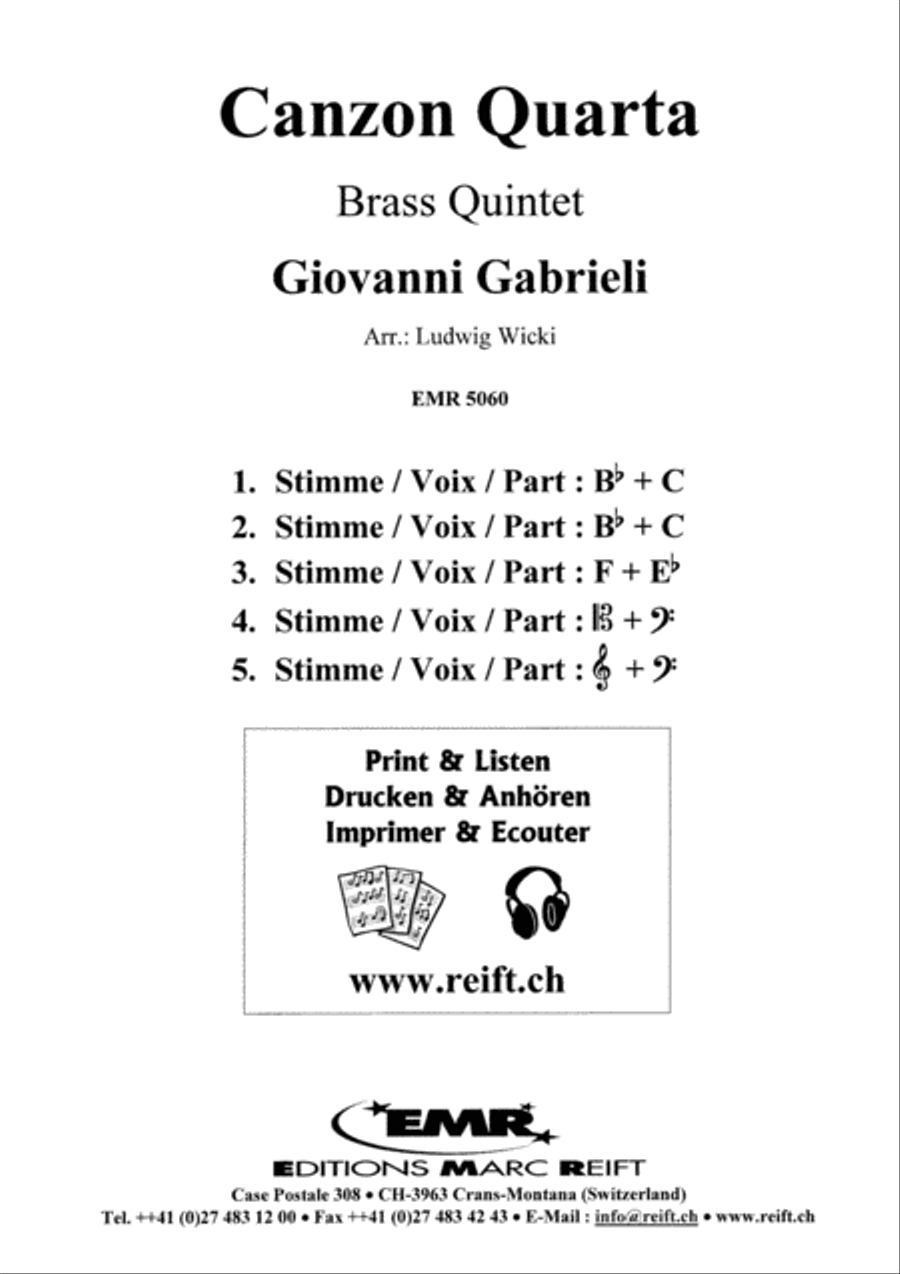 Canzon Quarta Canzon Quarta Brass Quintet scores gallery preview page 2