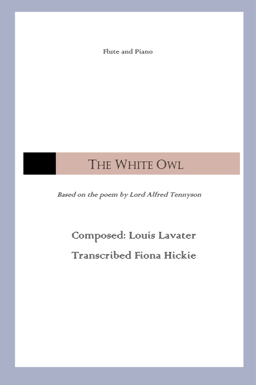The White Owl Flute scores gallery preview page 1