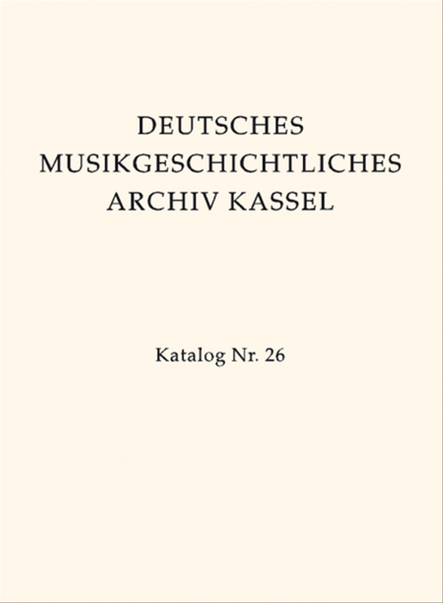 Deutsches Musikgeschichtliches Archiv Kassel. Katalog der Filmsammlung Collection / Songbook scores gallery preview page 1