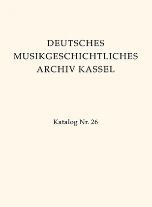 Deutsches Musikgeschichtliches Archiv Kassel. Katalog der Filmsammlung