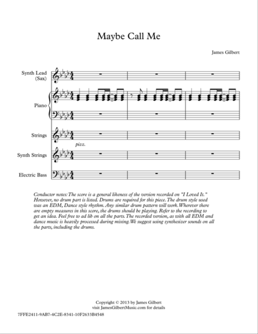 Maybe Call Me Small Ensemble scores gallery preview page 1