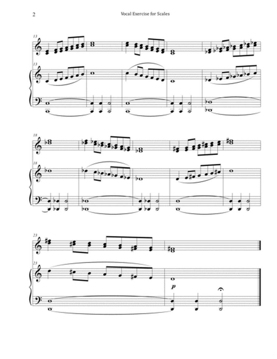 Vocal Exercise for Scales (Solo or Two-Part Choir)