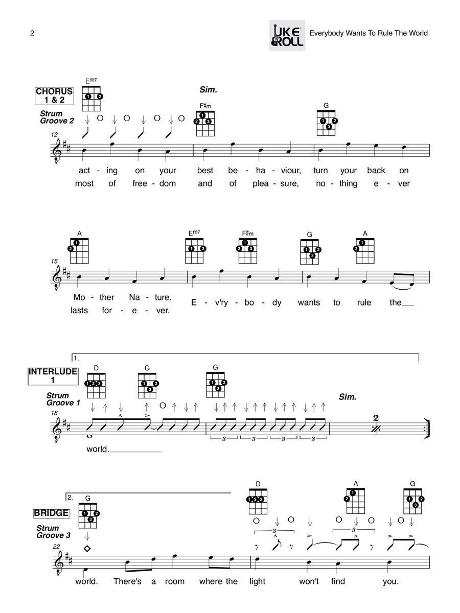 Everybody Wants To Rule The World Voice scores gallery preview page 2