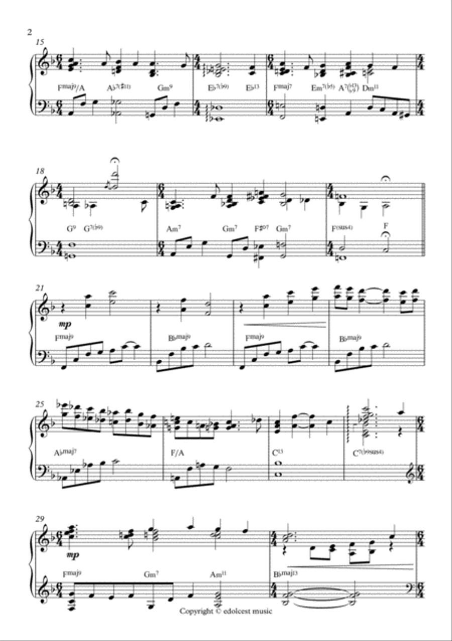 How Deep The Father's Love For Us Piano Solo scores gallery preview page 2