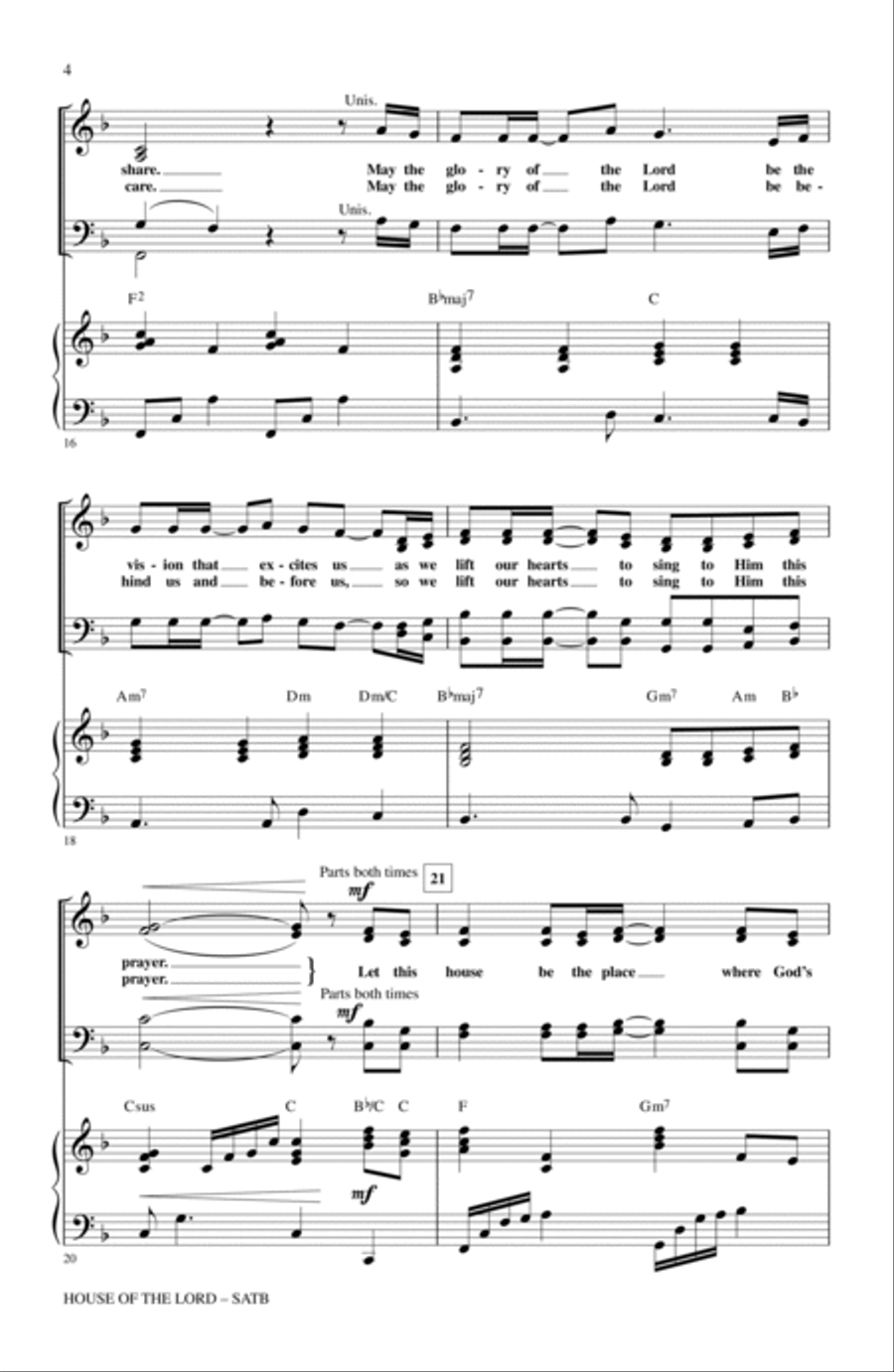 House Of The Lord House Of The Lord 4-Part scores gallery preview page 3
