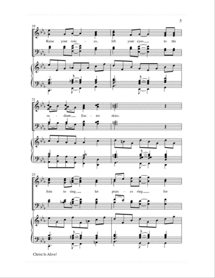 Christ Is Alive! Christ Is Alive! Choir scores gallery preview page 4