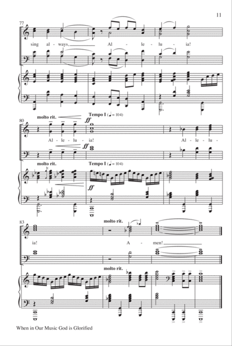 When in Our Music God Is Glorified 4-Part scores gallery preview page 12