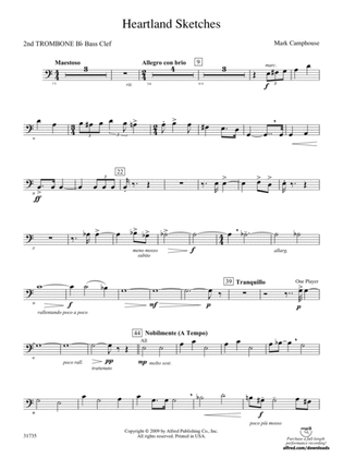 Heartland Sketches: (wp) 2nd B-flat Trombone B.C.