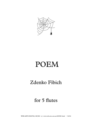 POEM op.41 no.4 arranged for 5 flutes - FIBICH &