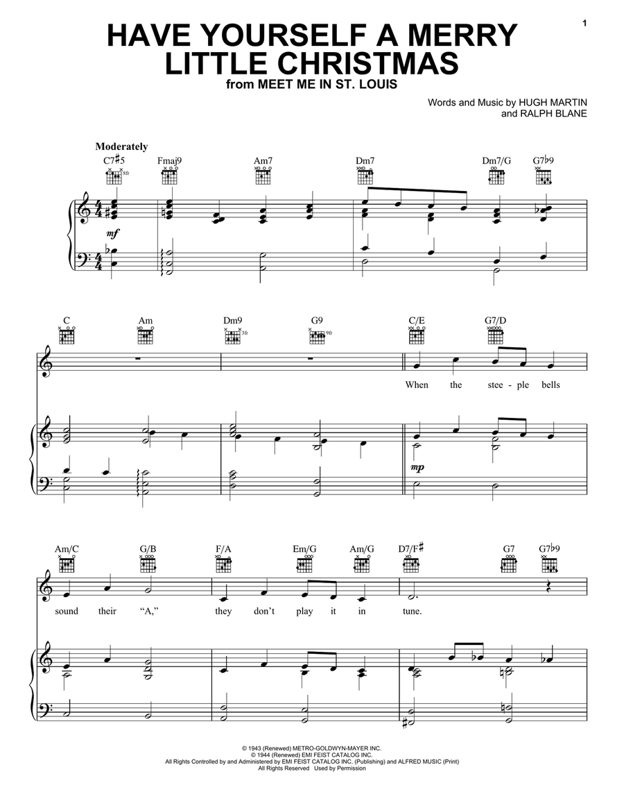 Have Yourself A Merry Little Christmas Acoustic Guitar scores gallery preview page 1