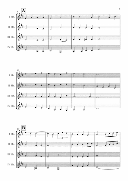 "Abide With Me" Horn Quartet arr. Adrian Wagner image number null