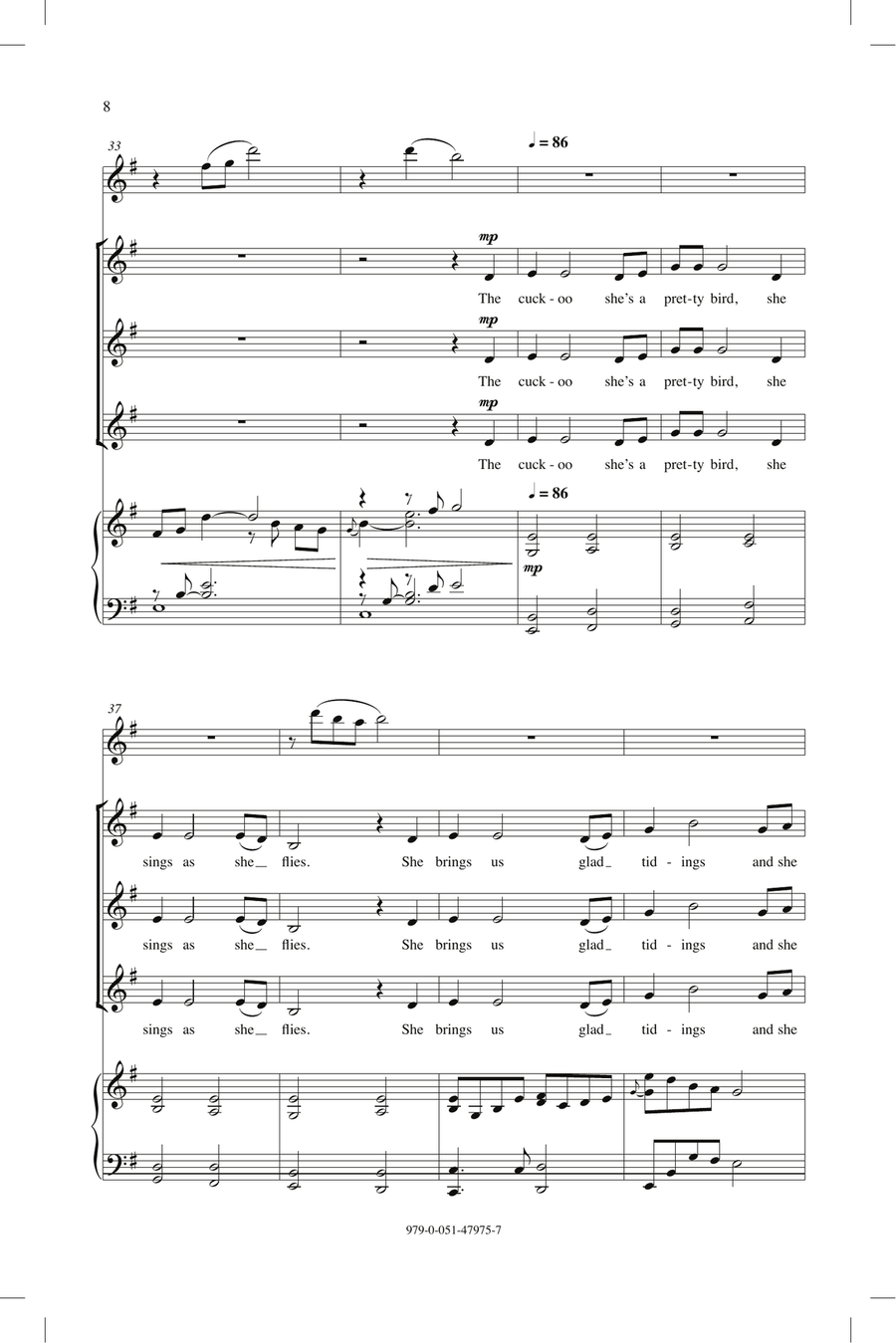 Shady Grove (with The Cuckoo) SSA scores gallery preview page 6