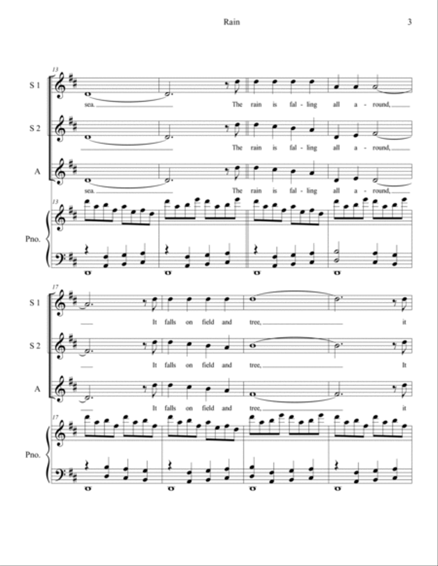 Rain Rain Choir scores gallery preview page 3