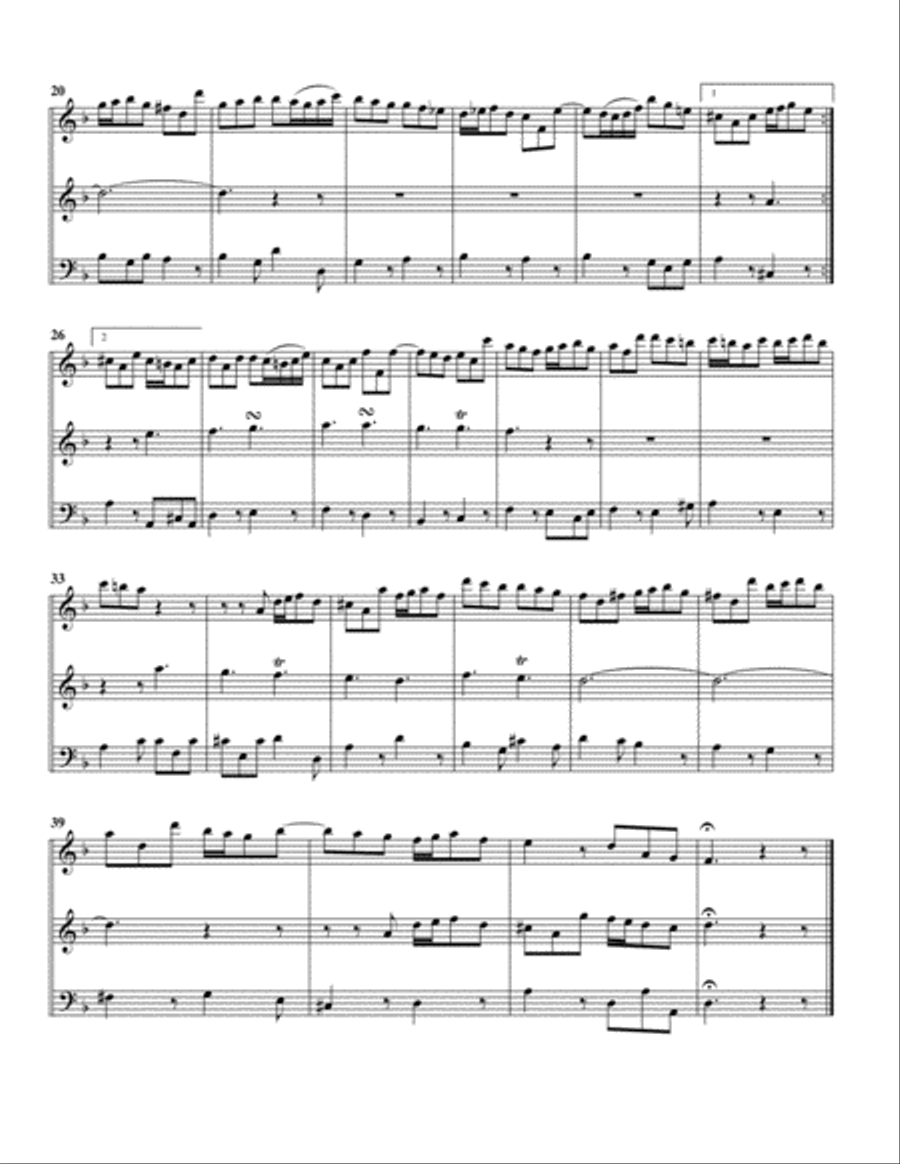 Wer nur den lieben Gott läßt walten (arrangement for 3 recorders) Recorder scores gallery preview page 2