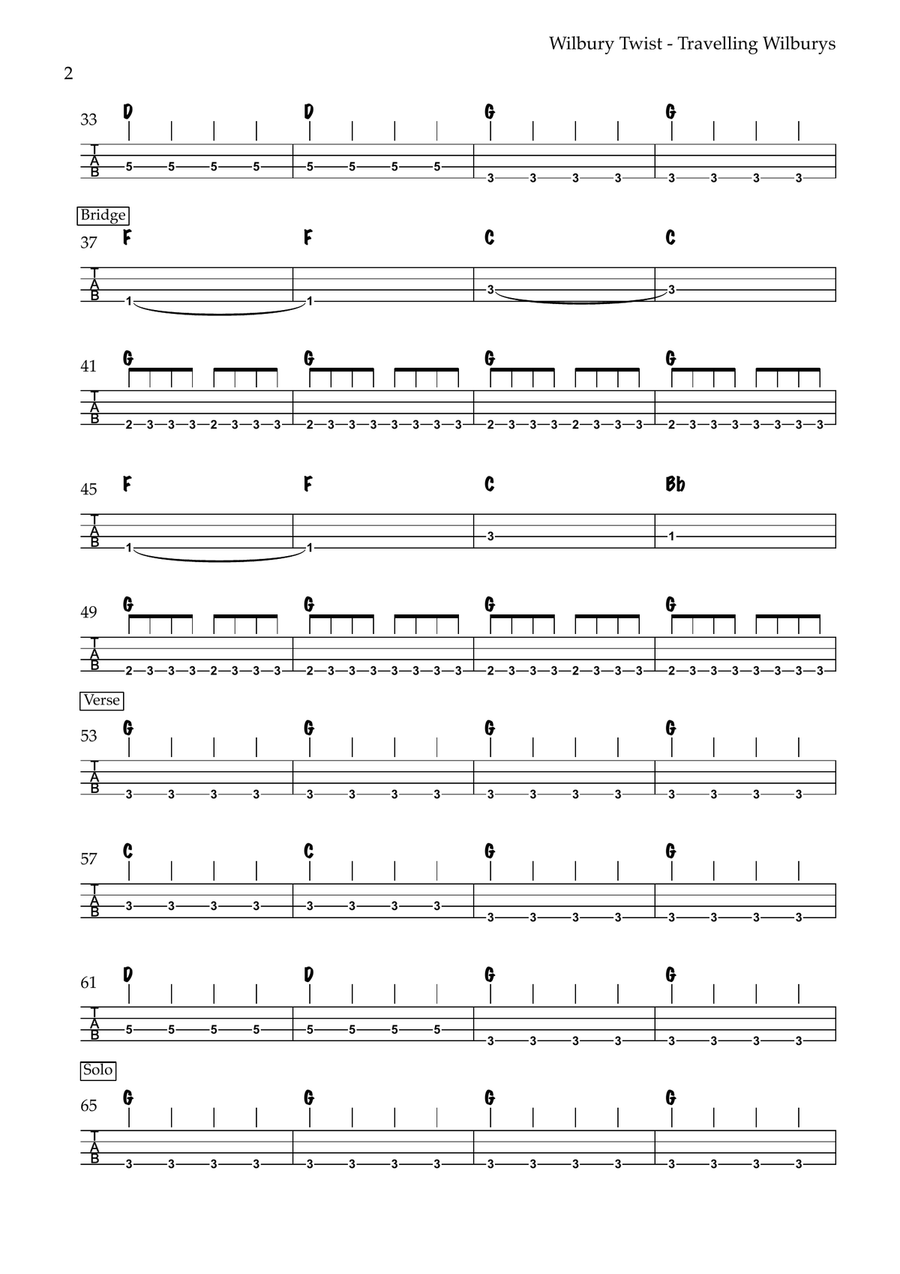 Wilbury Twist Acoustic Guitar scores gallery preview page 2