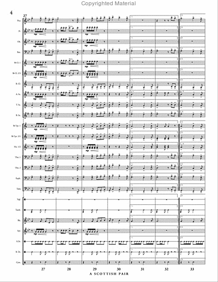 A Scottish Pair A Scottish Pair Concert Band scores gallery preview page 5