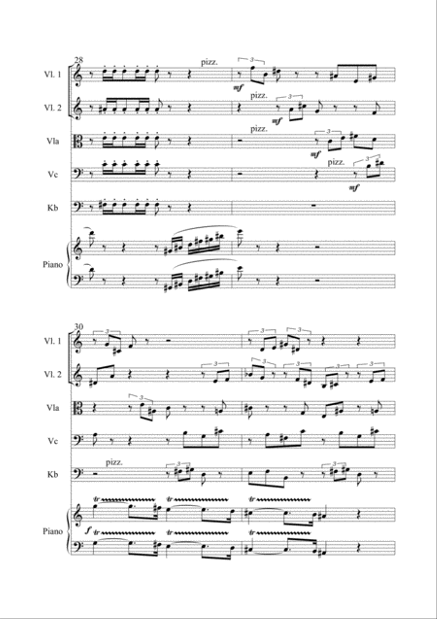 Concertino /Fantasie) für Klavier und Streichorchester