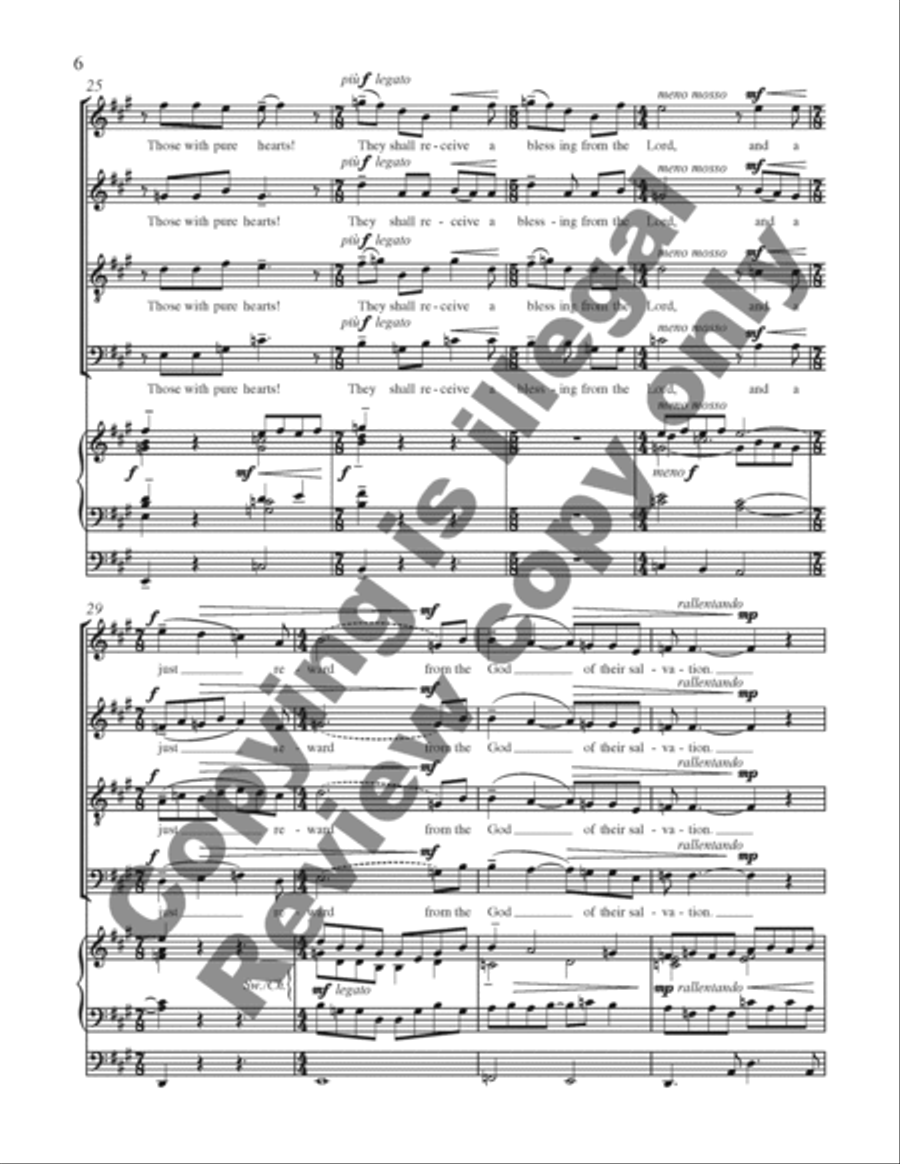 Lift Up Your Heads, O Ye Gates! 4-Part scores gallery preview page 6