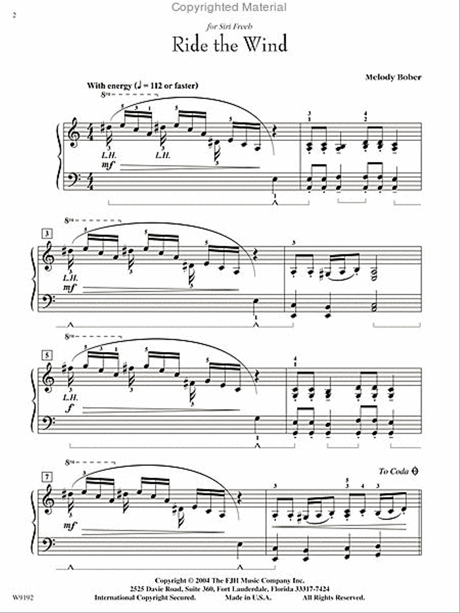 Ride the Wind Piano Solo scores gallery preview page 2