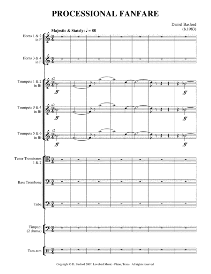 Processional Fanfare Brass Ensemble scores gallery preview page 2