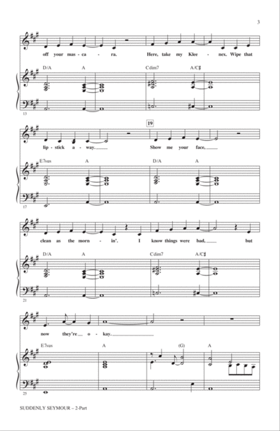 Suddenly Seymour (from Little Shop of Horrors) (arr. Alan Billingsley) 2-Part scores gallery preview page 2