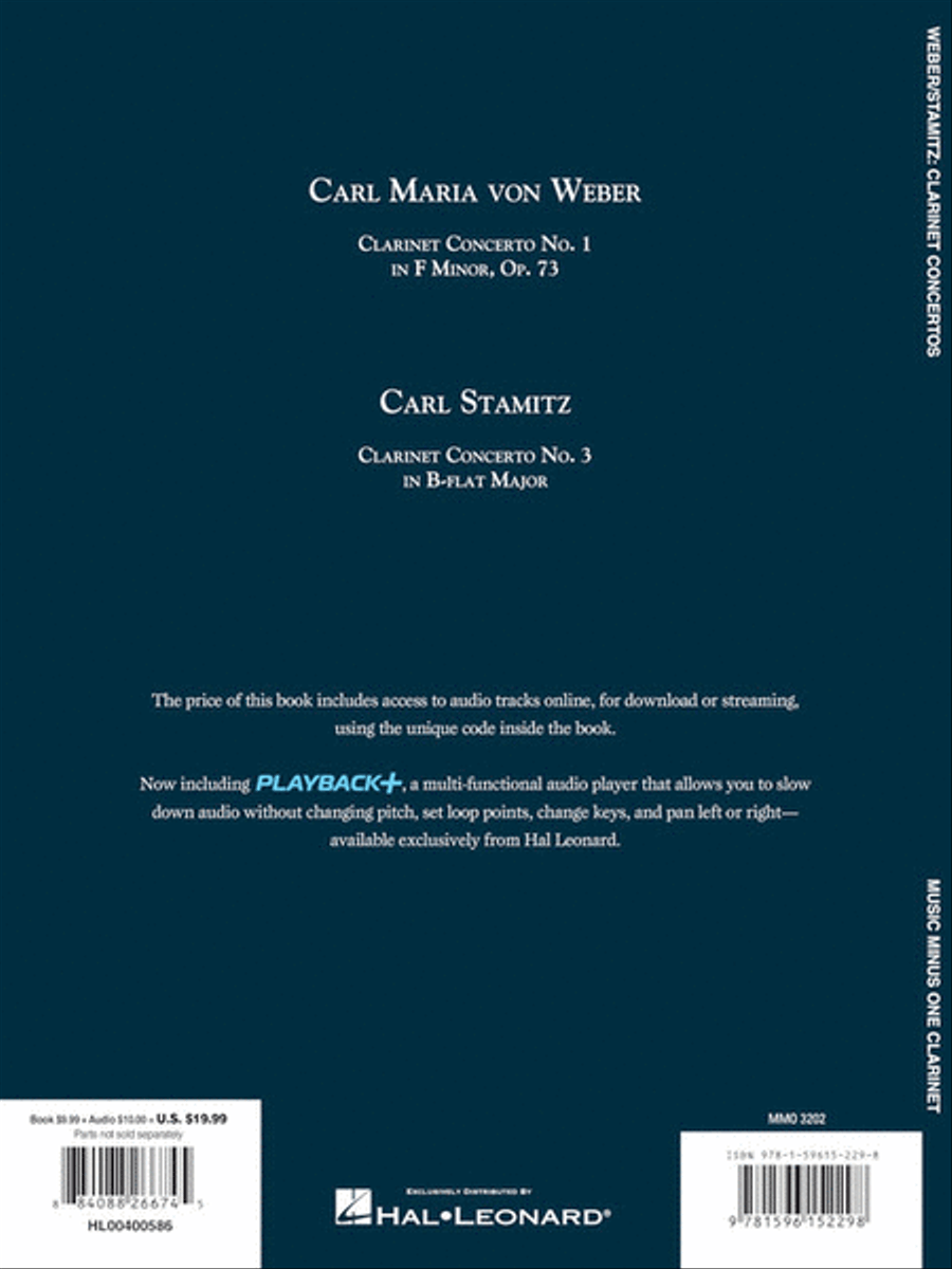 Weber: Concerto No. 1 in F Minor Op. 73 & Stamitz: Concerto No. 3 in B Flat for Clarinet Clarinet Solo scores gallery preview page 5