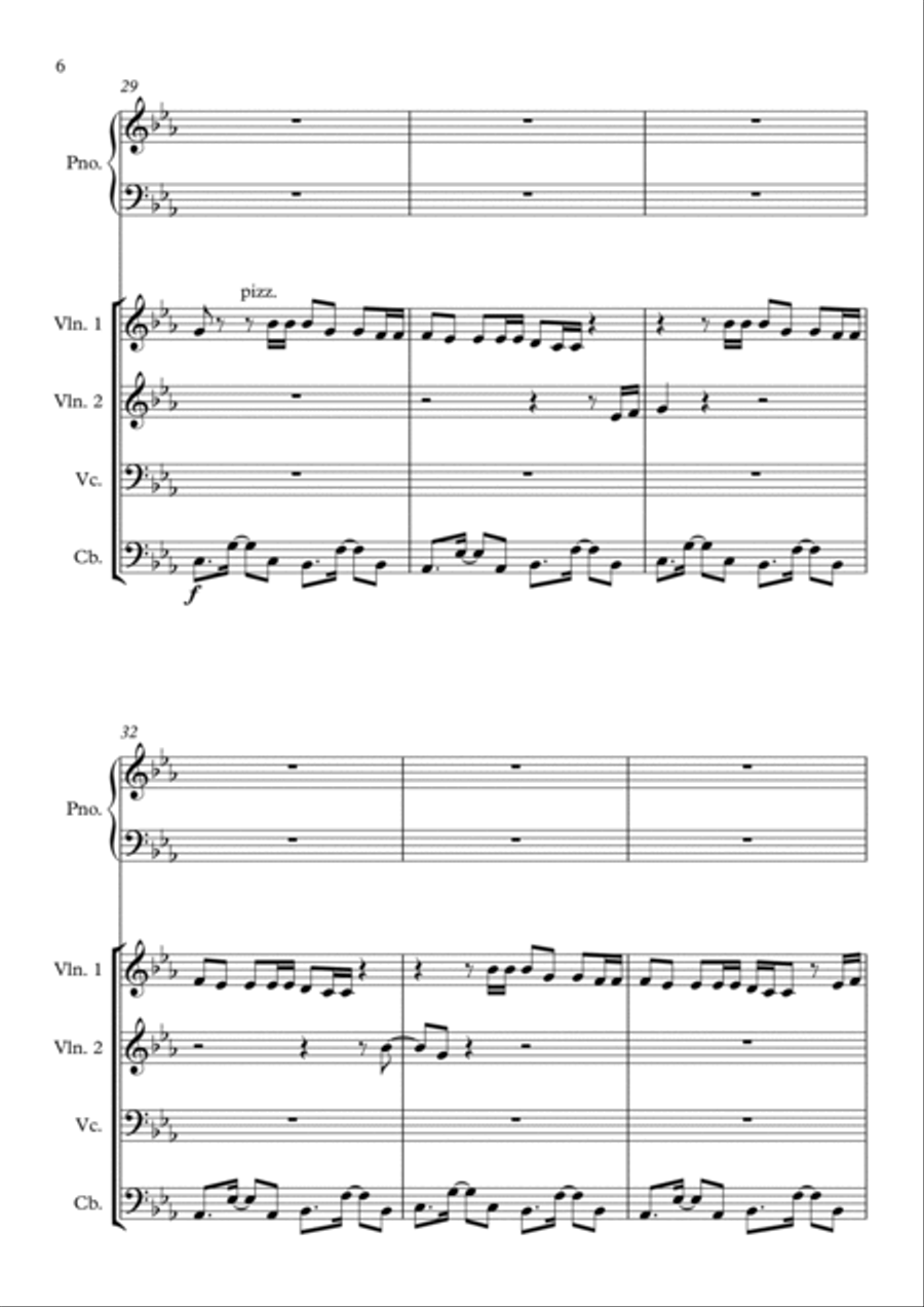 Don't Go Yet Don't Go Yet Piano Quintet scores gallery preview page 6
