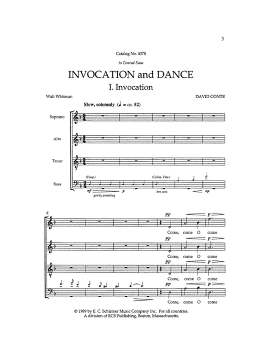 Invocation and Dance (Choral Score) image number null