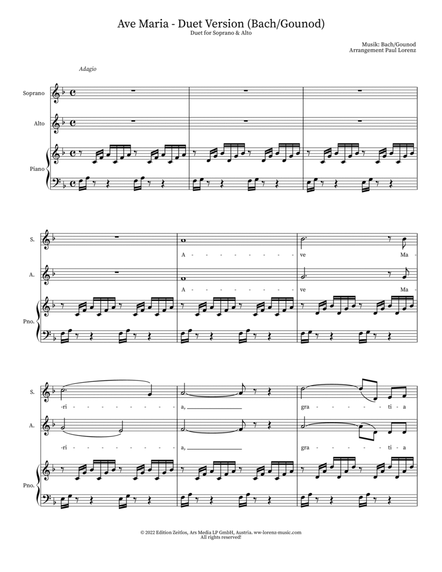 Book cover for Ave Maria - Duet Version (Bach/Gounod)