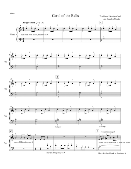 Carol of the Bells (very easy piano) image number null