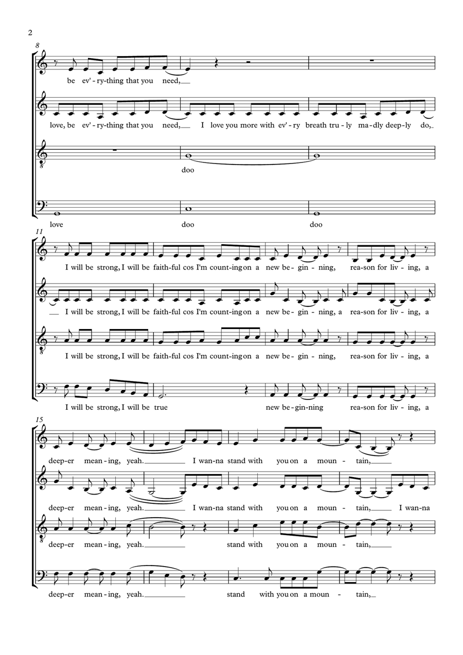 Truly, Madly, Deeply 4-Part scores gallery preview page 2