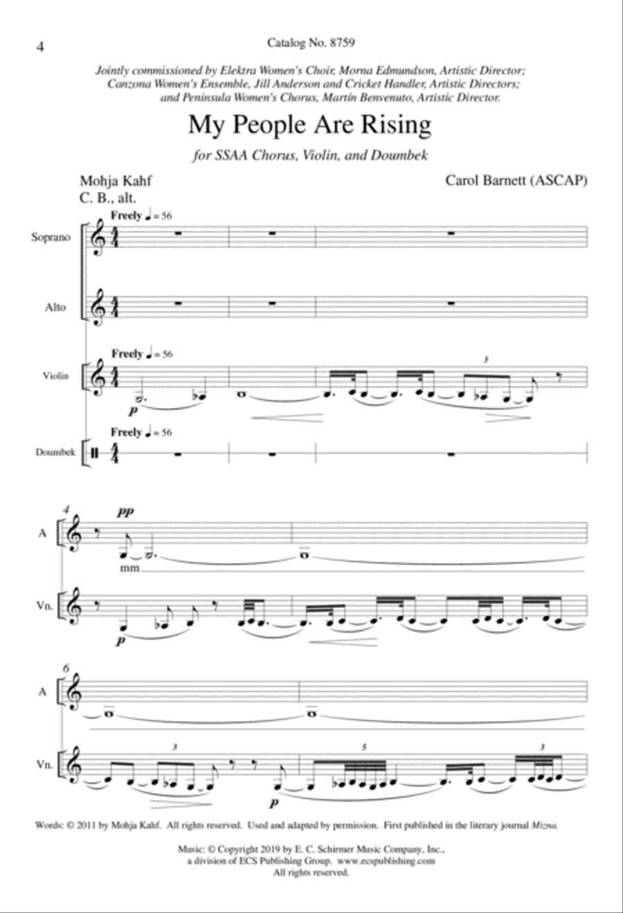 My People Are Rising (Downloadable Full/Choral Score)