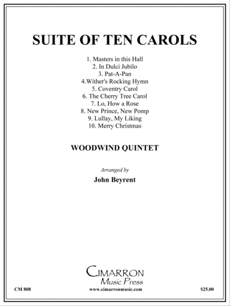Suite of Ten Carols Woodwind Quintet scores gallery preview page 1