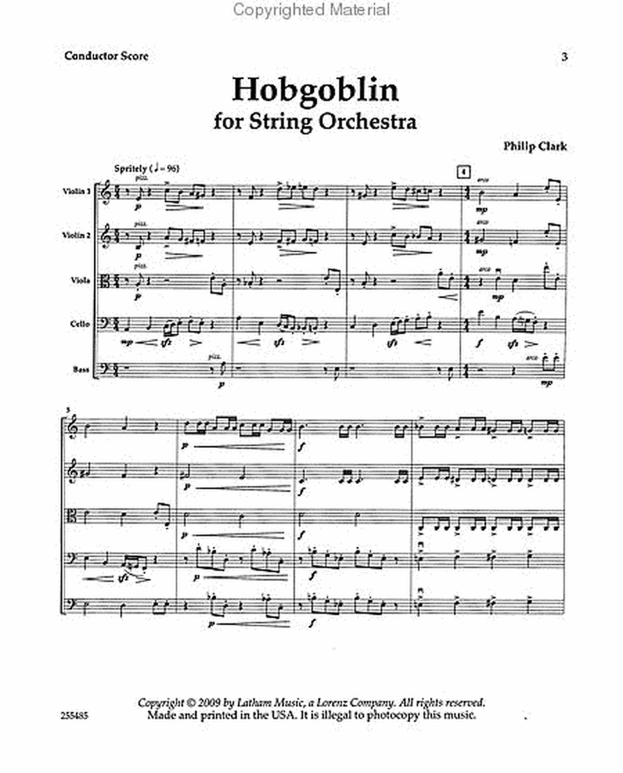 Hobgoblin for String Orchestra image number null