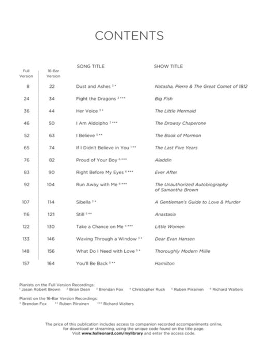 Contemporary Broadway Audition: Men's Edition - Book/Online Audio Voice scores gallery preview page 3