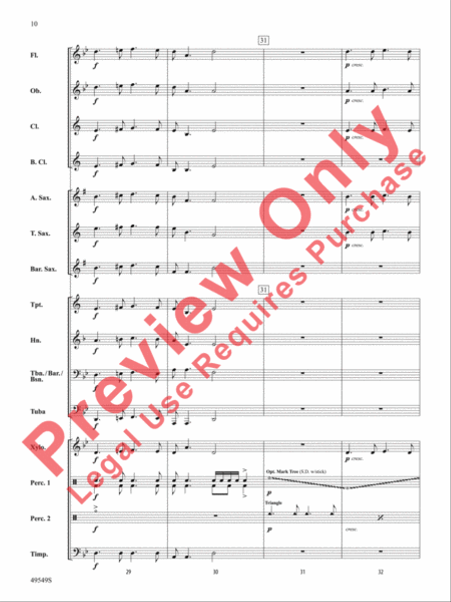 The Dreaded Devious Diabolical Dotted Dragon Concert Band scores gallery preview page 11