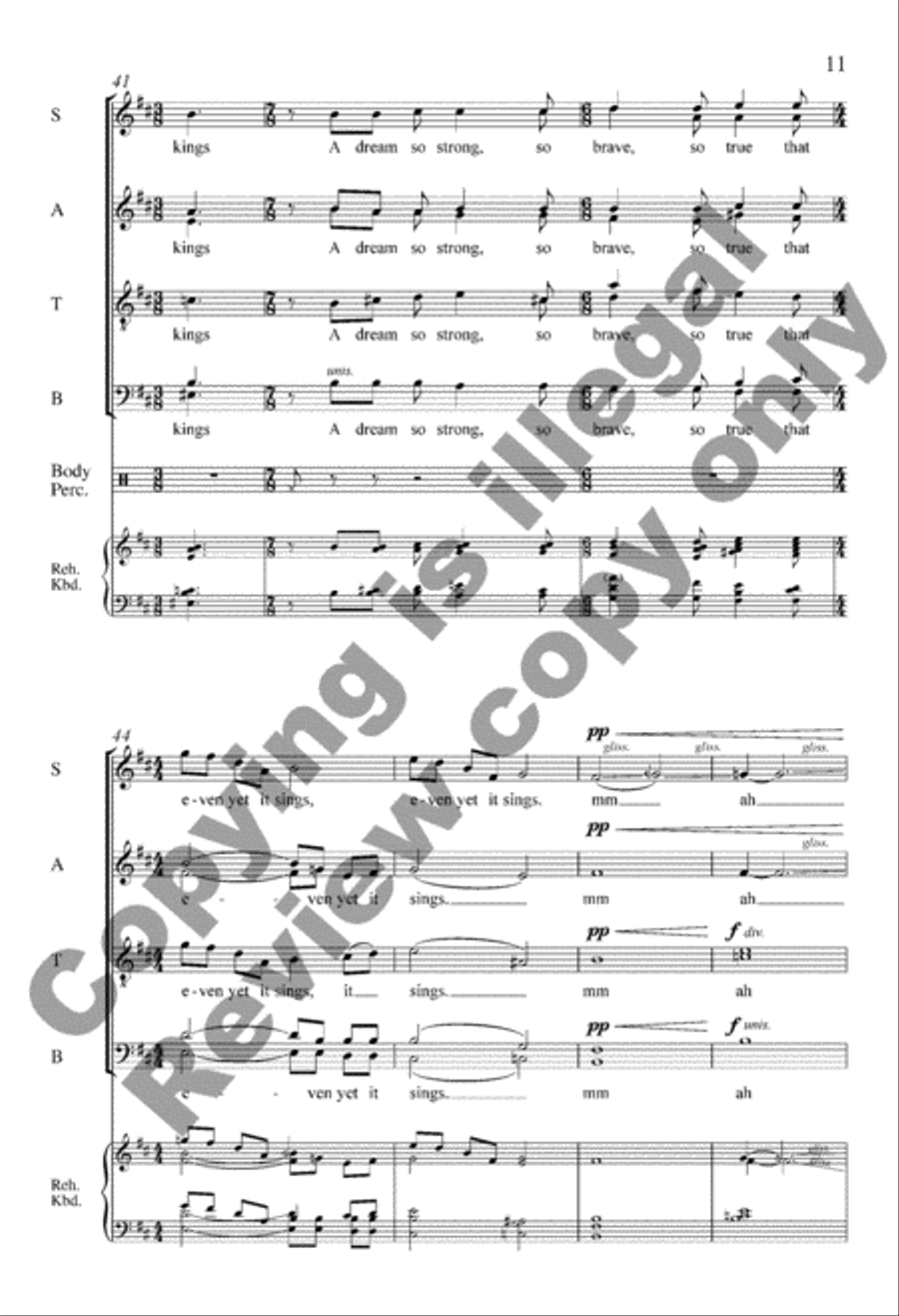 America Will Be! Divisi scores gallery preview page 11