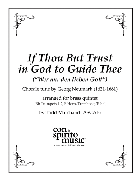 If Thou But Trust in God to Guide Thee - brass quintet image number null