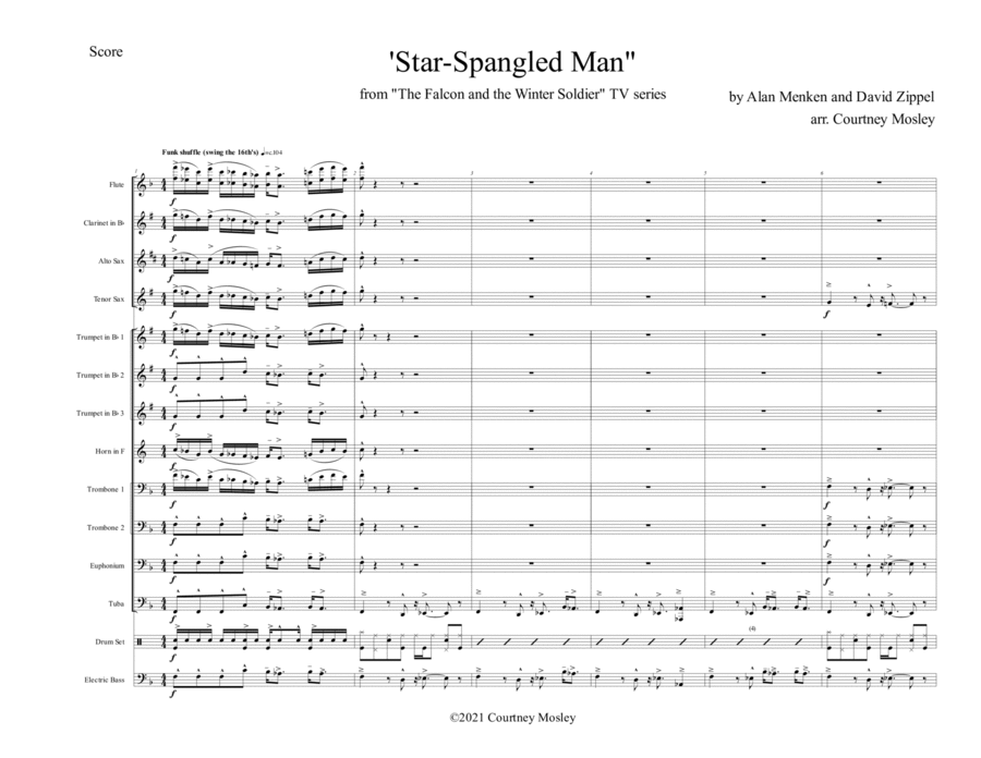 Star Spangled Man Marching Band scores gallery preview page 1